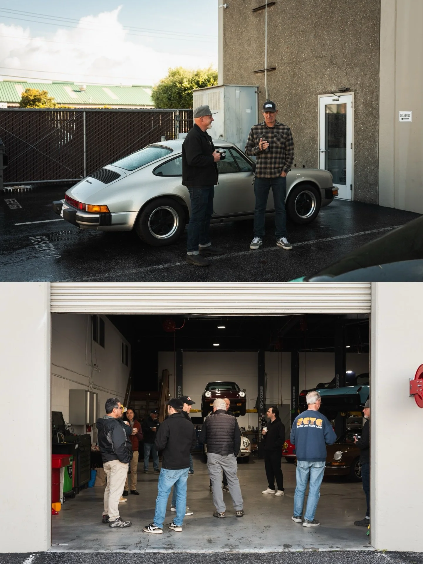 We had a fun, wet morning at the shop, hosting the Loma Prieta region PCA Cars and Coffee. Thanks to everyone who showed up!