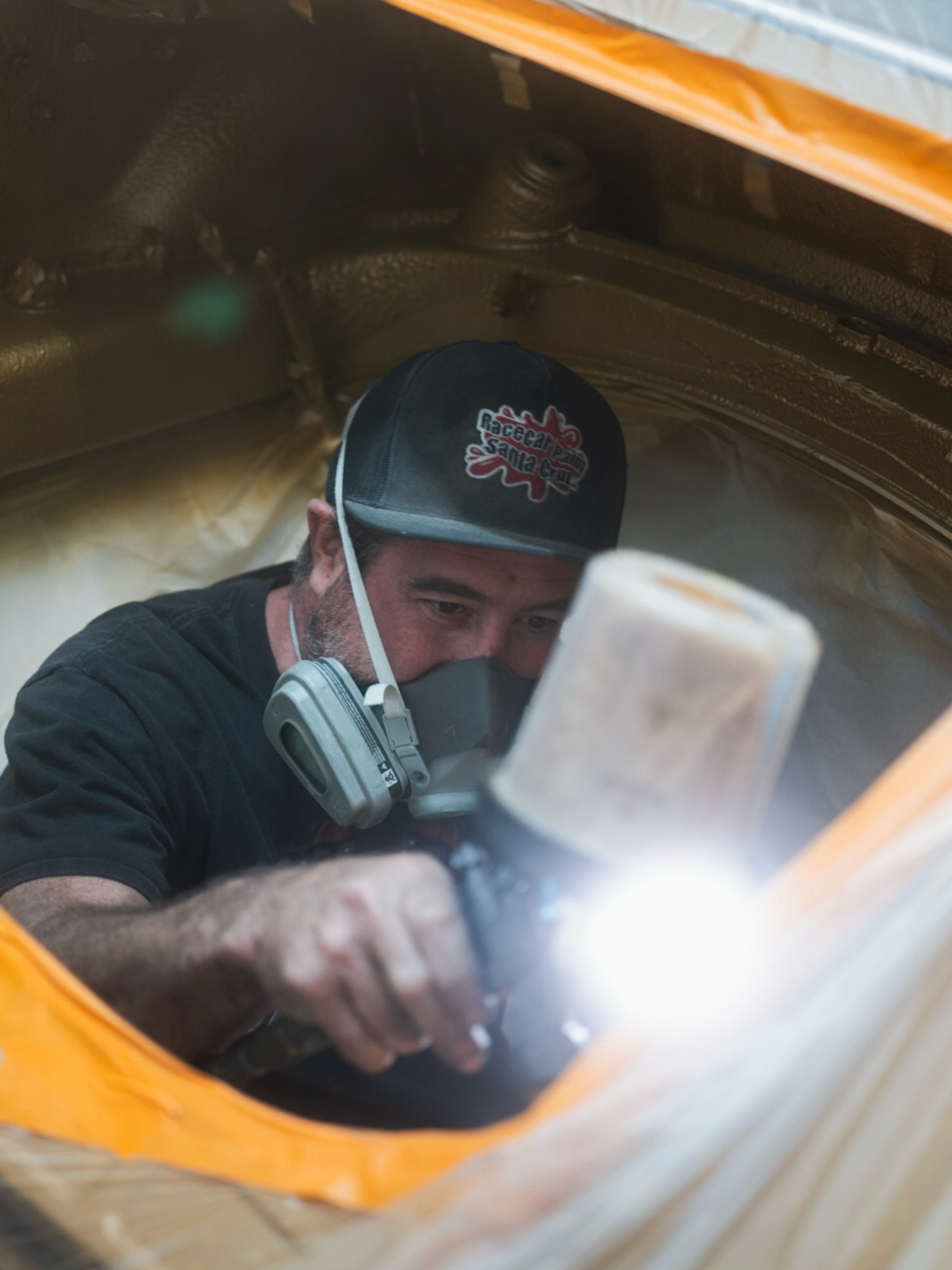 &ldquo;Project Goldie&rdquo; the 1973.5 Porsche 911 Targa project car received a fresh coat of paint in the engine compartment while the engine is out for service&hellip;video update coming this week. 
Come see this and several other awesome projects