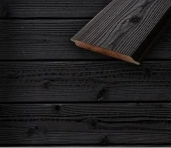 Black medium Char timber cladding larch douglas fir spruce