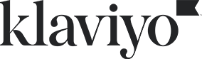 Black text spelling 'klaviyo' on a white background