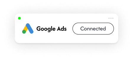 Google Ads notification showing connected status on a computer screen.