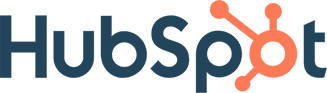 HubSpot logo in dark blue and orange colors.