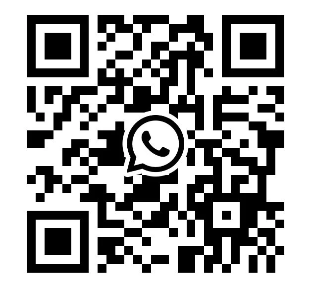 QR code with a WhatsApp icon in the center.