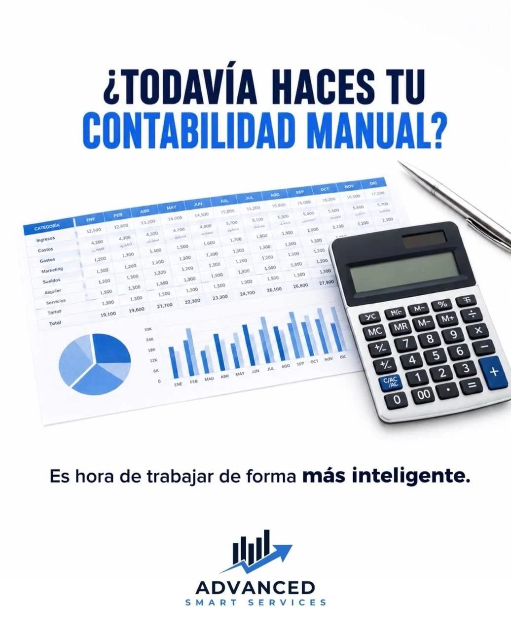 La organizaci&oacute;n de tu negocio comienza con las herramientas adecuadas. 📊

Con la plataforma de Advanced Smart Services, tendr&aacute;s todo lo que necesitas para administrar tu empresa desde un solo lugar: facturaci&oacute;n, ingresos, gastos