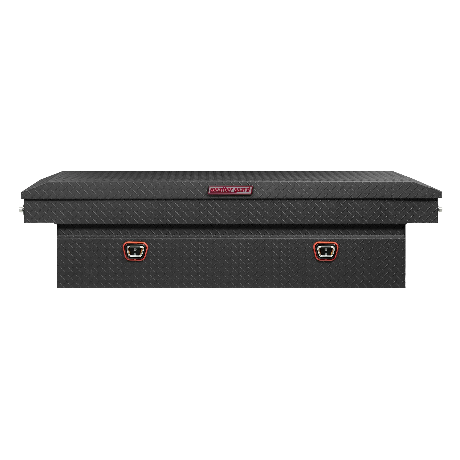 WEATHER GUARD low-profile crossover truck toolbox in black diamond-plate steel with dual locking latches, available and installed at Xtreme Car & Truck Accessories in Bridgeville, PA