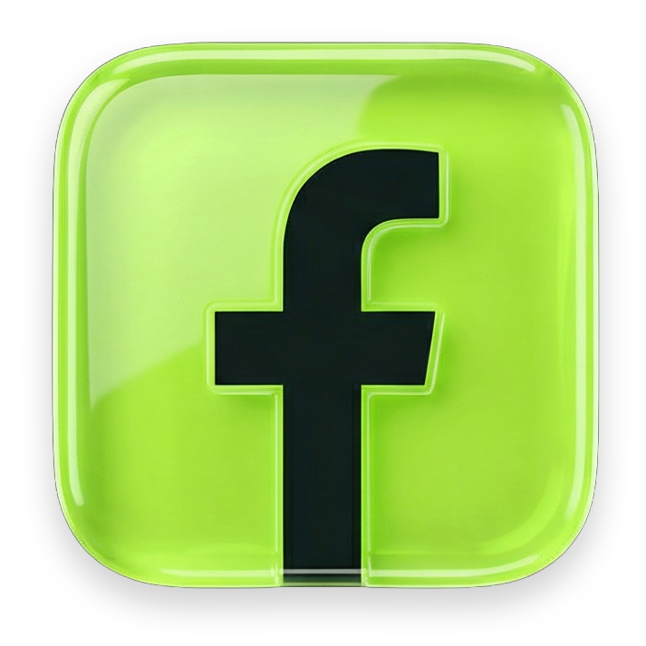 Green iOS liquid-glass Facebook icon for Xtreme Car & Truck Accessories in Bridgeville, PA — follow for updates, announcements, and deals.