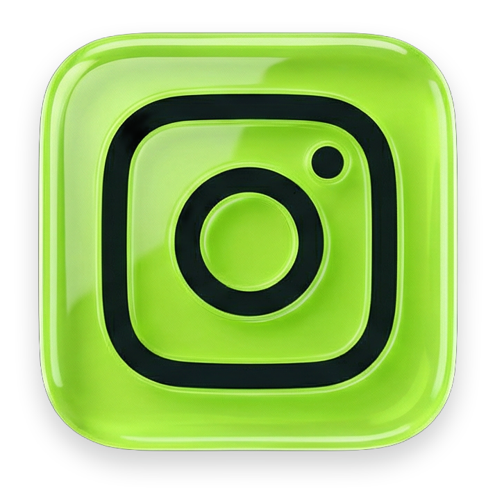 Green iOS liquid-glass Instagram icon for Xtreme Car & Truck Accessories in Bridgeville, PA — follow for photos, reels, and shop updates.