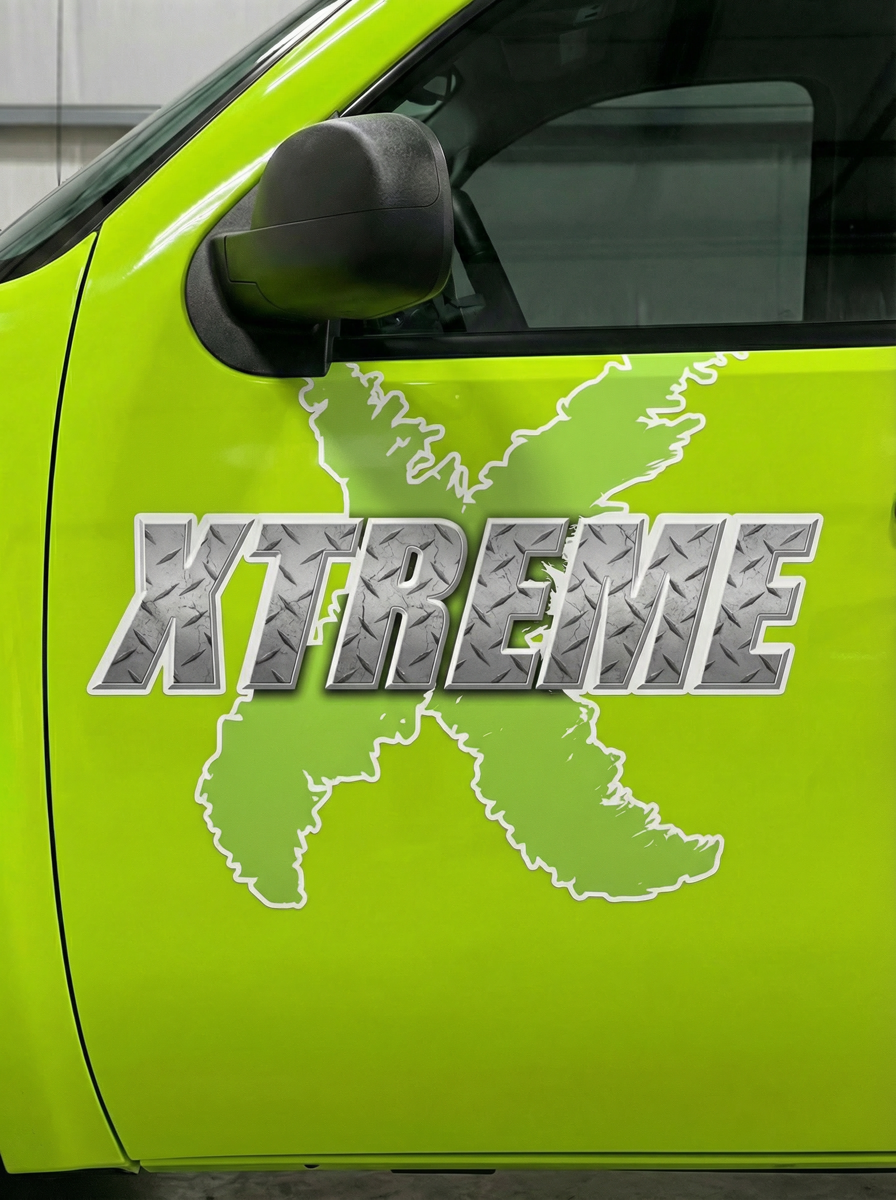 Professional vinyl graphics and custom vehicle lettering installed by Xtreme Car & Truck Accessories in Bridgeville, PA.