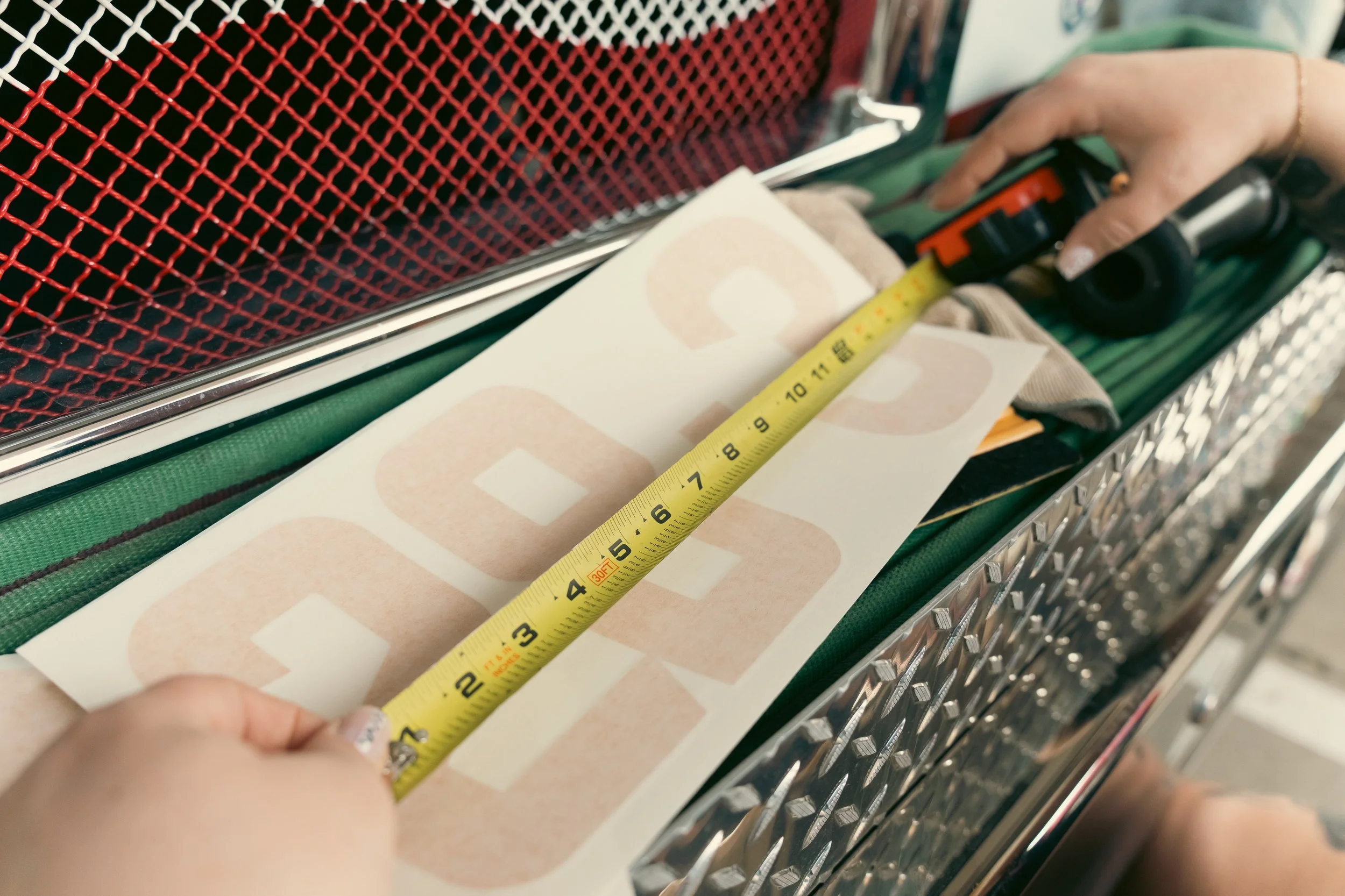 Custom vinyl lettering measurement and installation process Xtreme Car Truck Accessories Bridgeville PA