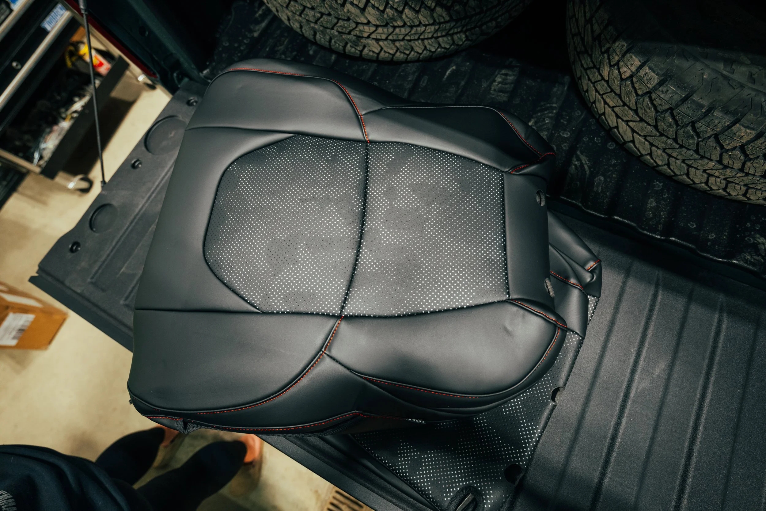 Lexland Nappa leather seat cover set for a 2025 Toyota 4Runner before installation at Xtreme Car & Truck Accessories in Bridgeville, PA.