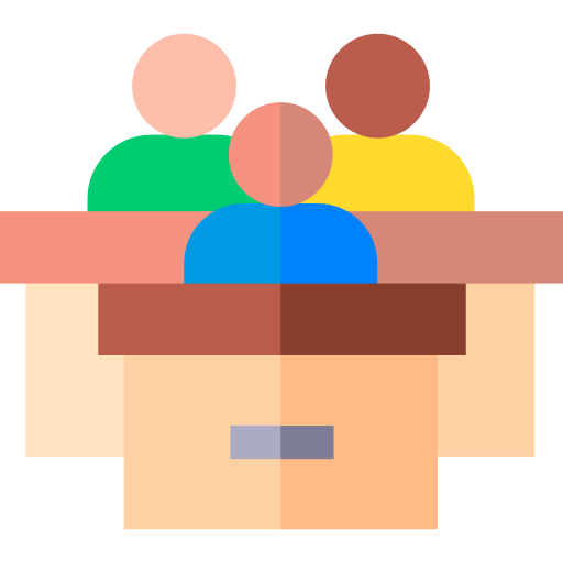 Illustration of a diverse group of four people sitting at a table, seen from behind, engaged in a meeting or discussion.