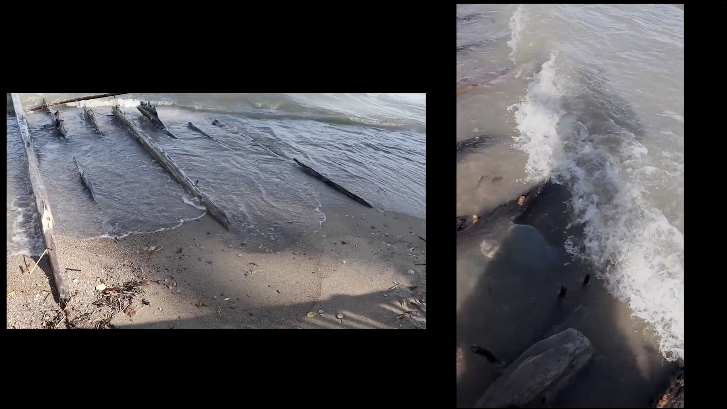 Breathing in Place: Lake Huron

2 channel video with sound, 9 min

Individual videos:

Horizontal: Song of the Sea

Vertical: Blow the Man Down