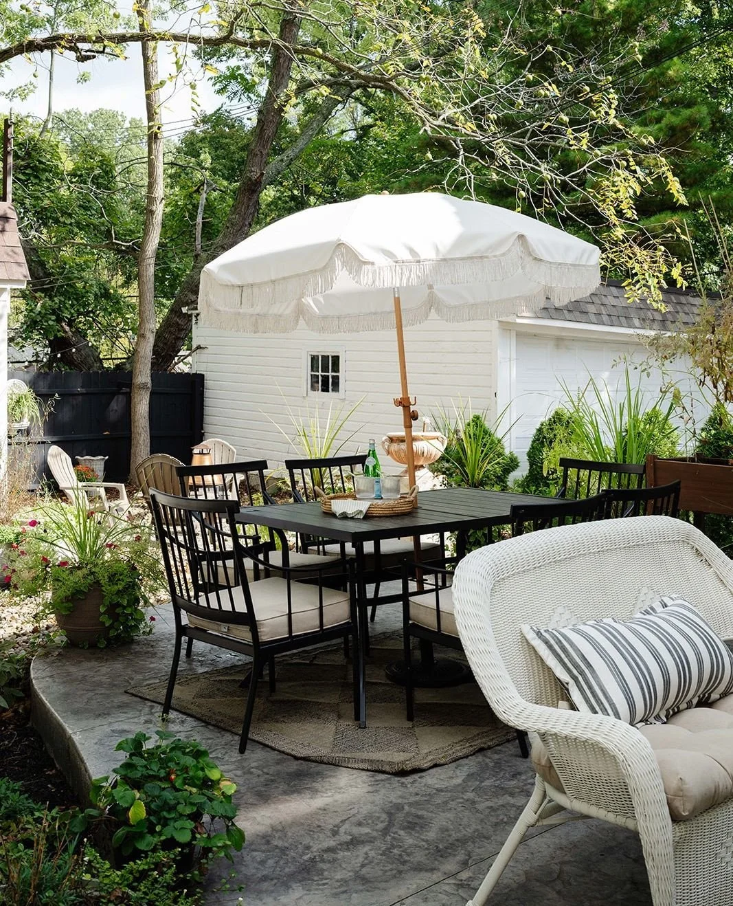 Your patio should feel as considered as your living room.⁠
⁠
Layer seating, add texture, consider flow and function.