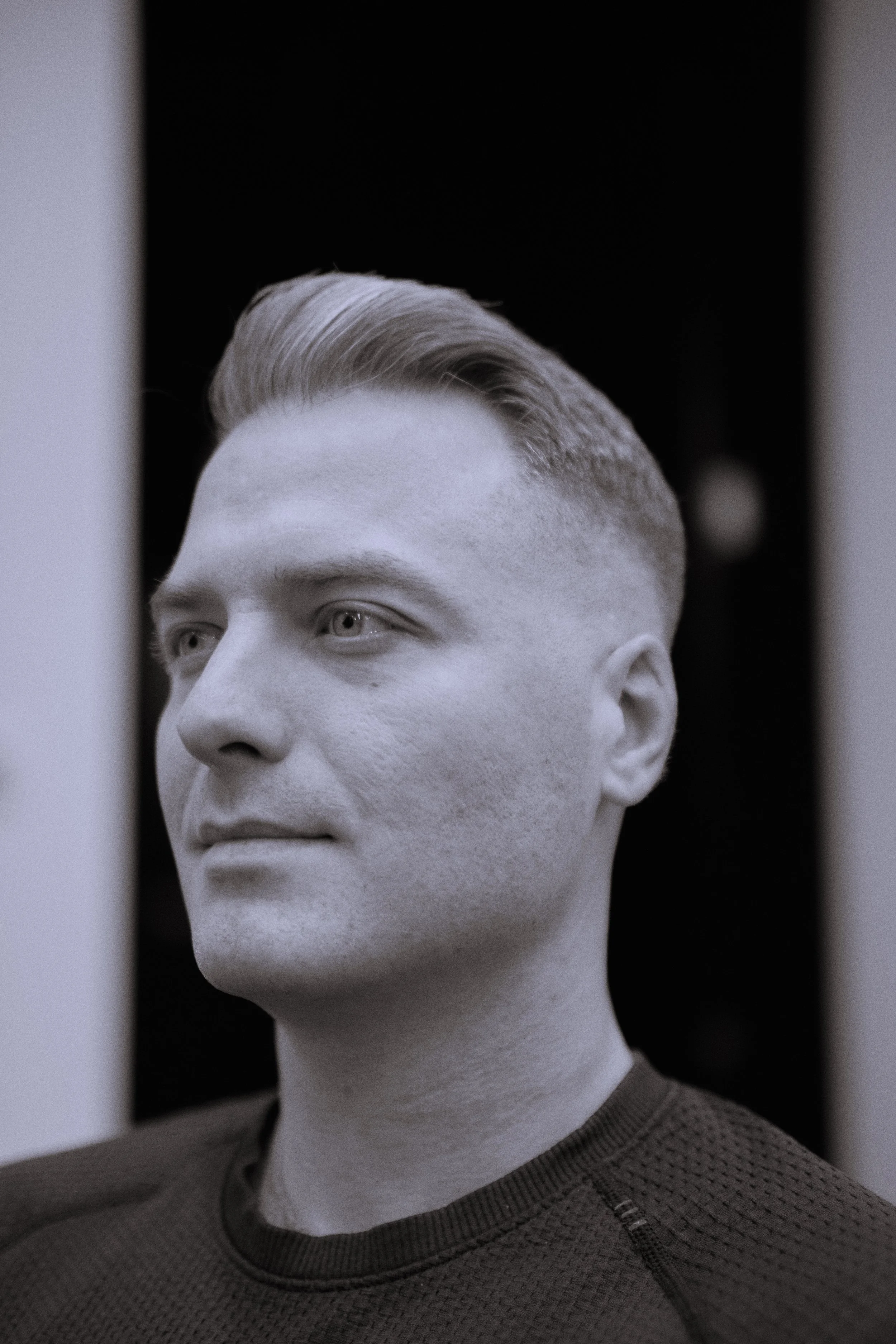 Classic men’s scissor cut — medium-length to short shape with texture, LINEAGE Barber serving Chastain and Buckhead, best barber near me Atlanta GA, Best skin fade Atlanta GA, Buckhead barbershops