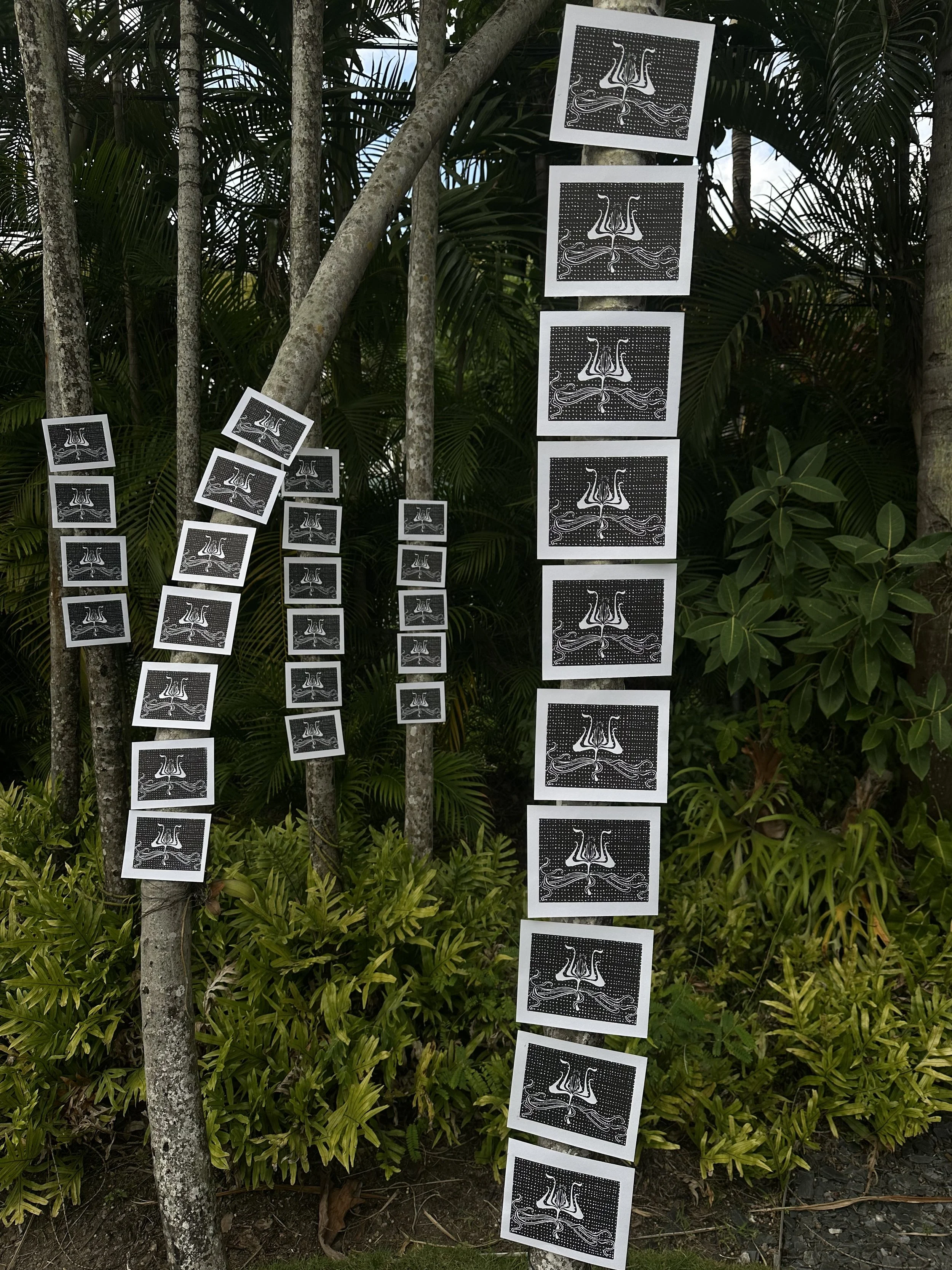 "Earth", 2025, Woodblock Relief, 6 x 4 in ea.