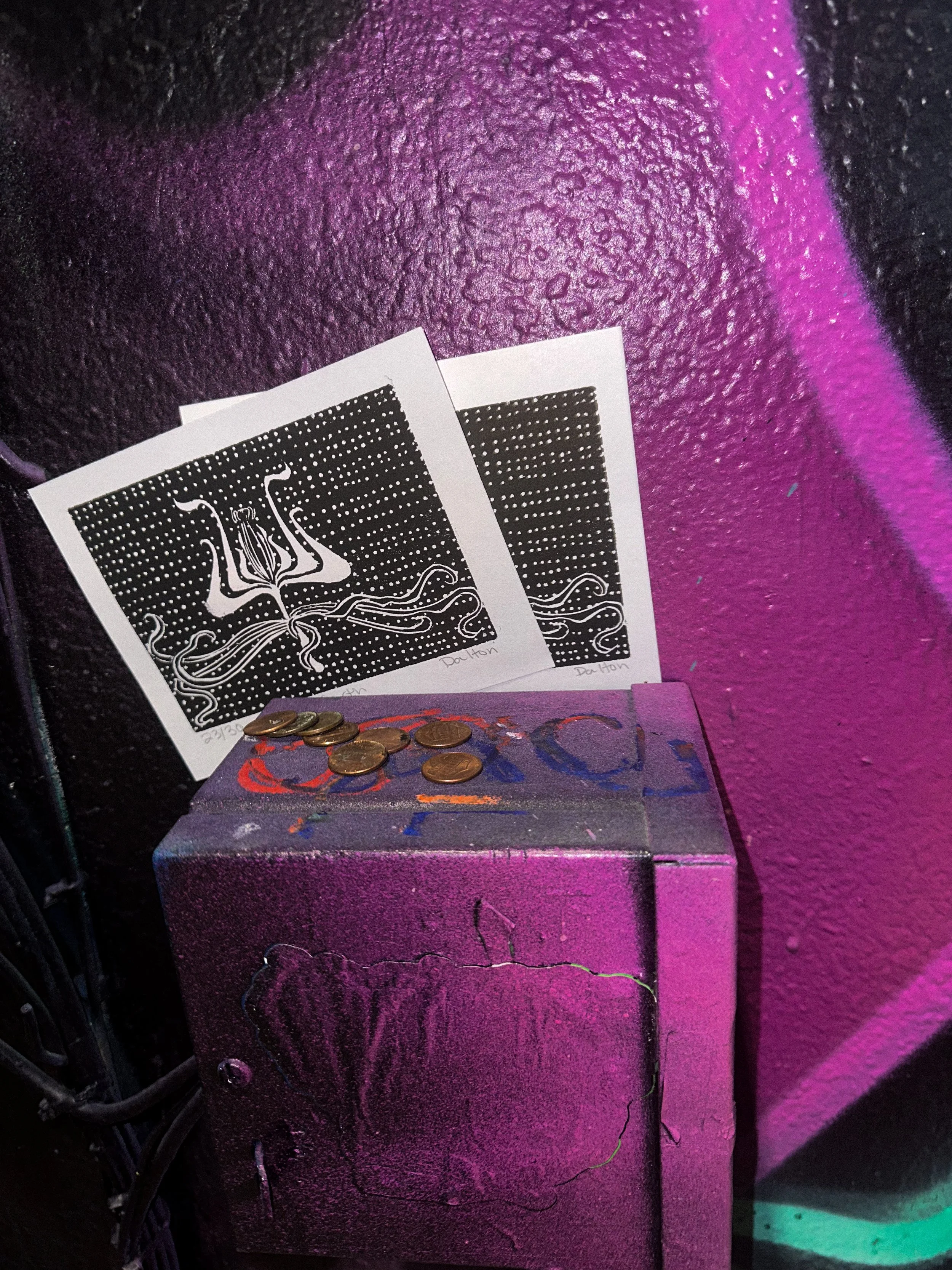 "Earth", 2025, Woodblock Relief, 6 x 4 in ea.