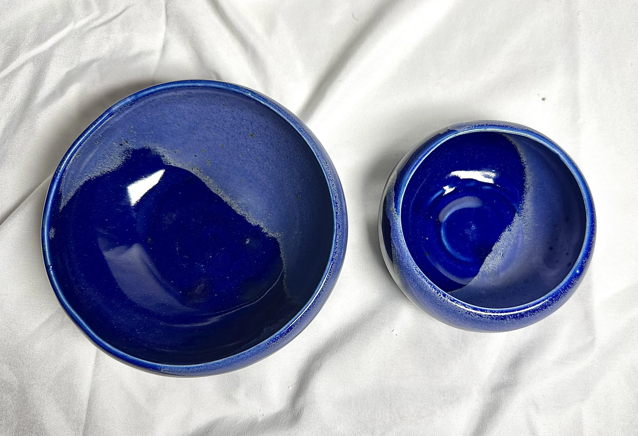 "Paired Forms", 2025, Porcelain, 3.6 x 6.5 x 3.3 in., 3 x 3.3 x 3 in.