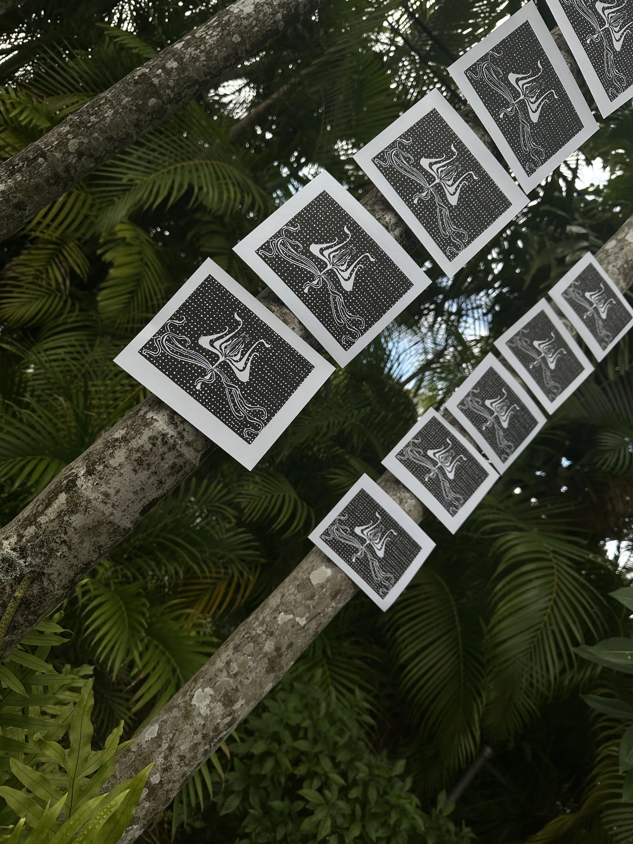 "Earth", 2025, Woodblock Relief, 6 x 4 in ea.