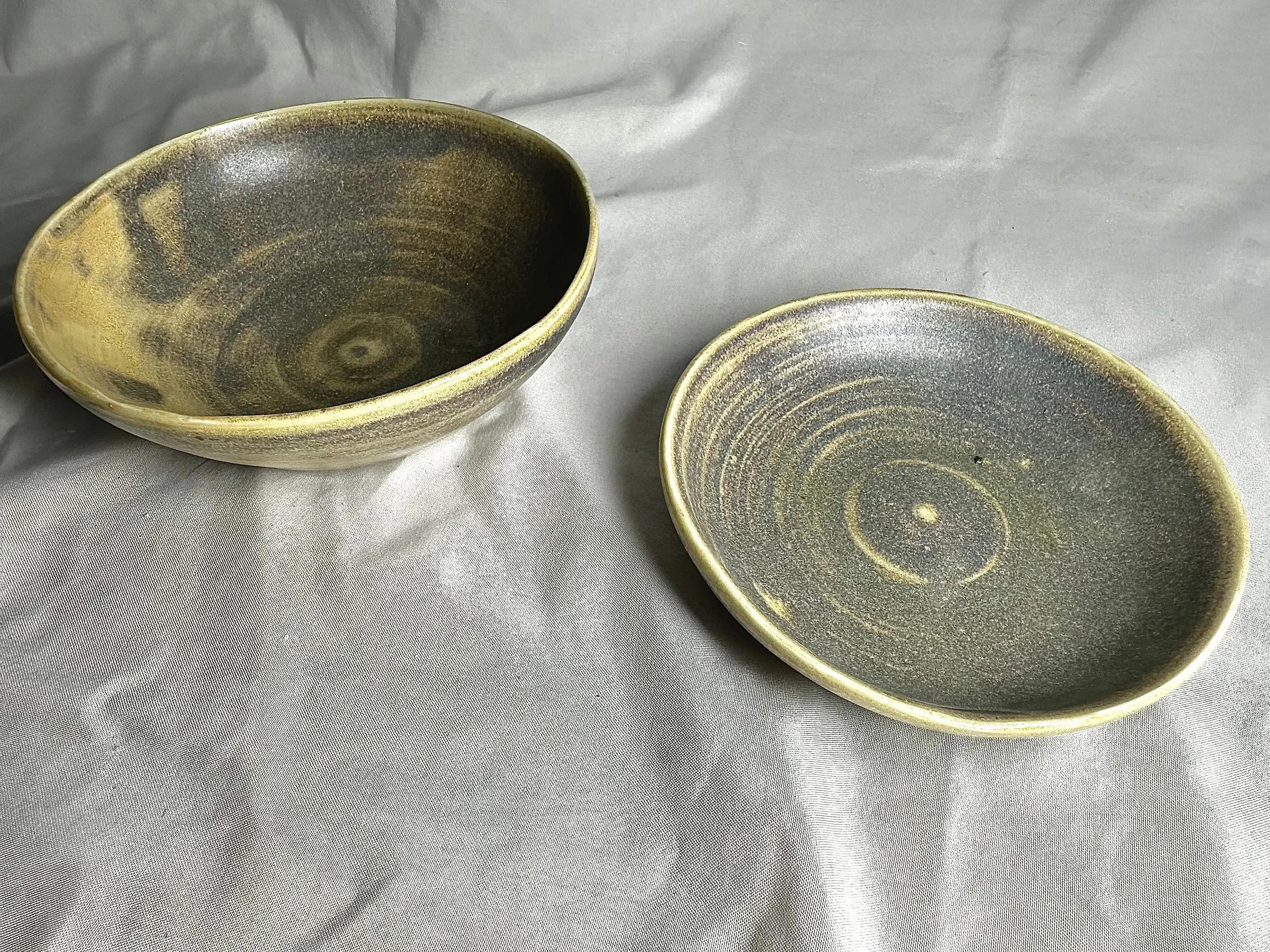 "Paired Utility Bowls", 2025, Porcelain, 2.8 x 5 x 2.4 in., 2 x 5 x 1.7 in.