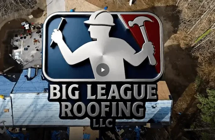 Big League Roofing drone footage of residential roof installation in North Georgia