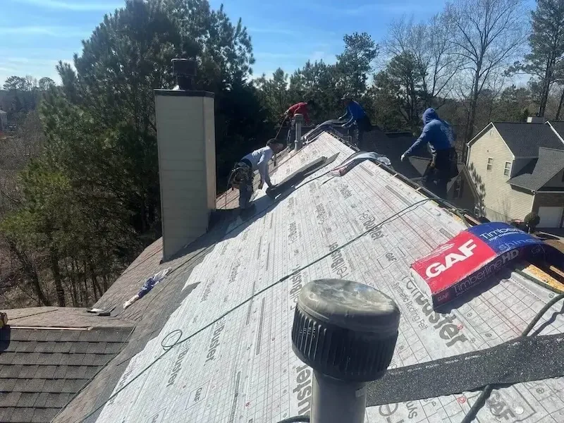New GAF asphalt shingle roof installation completed on a North Georgia home by Big League Roofing
