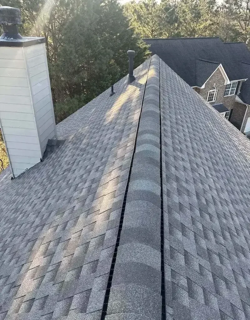 Big League Roofing team installing GAF Timberline HD shingles on a North Georgia home