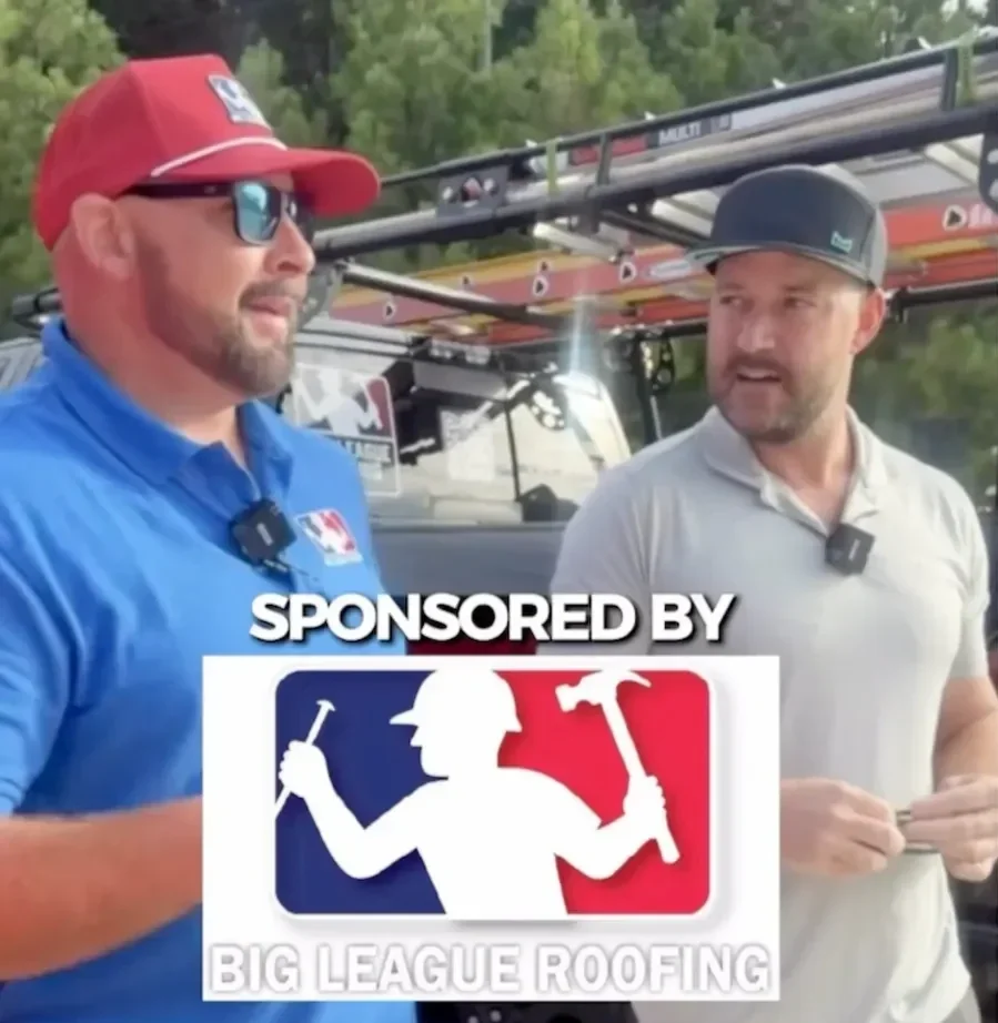 Big League Roofing owner operator Tyler Addison being interviewed on a podcast.