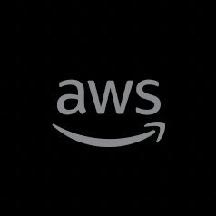 Logo d'AWS avec le mot 'aws' et une flèche en forme de sourire