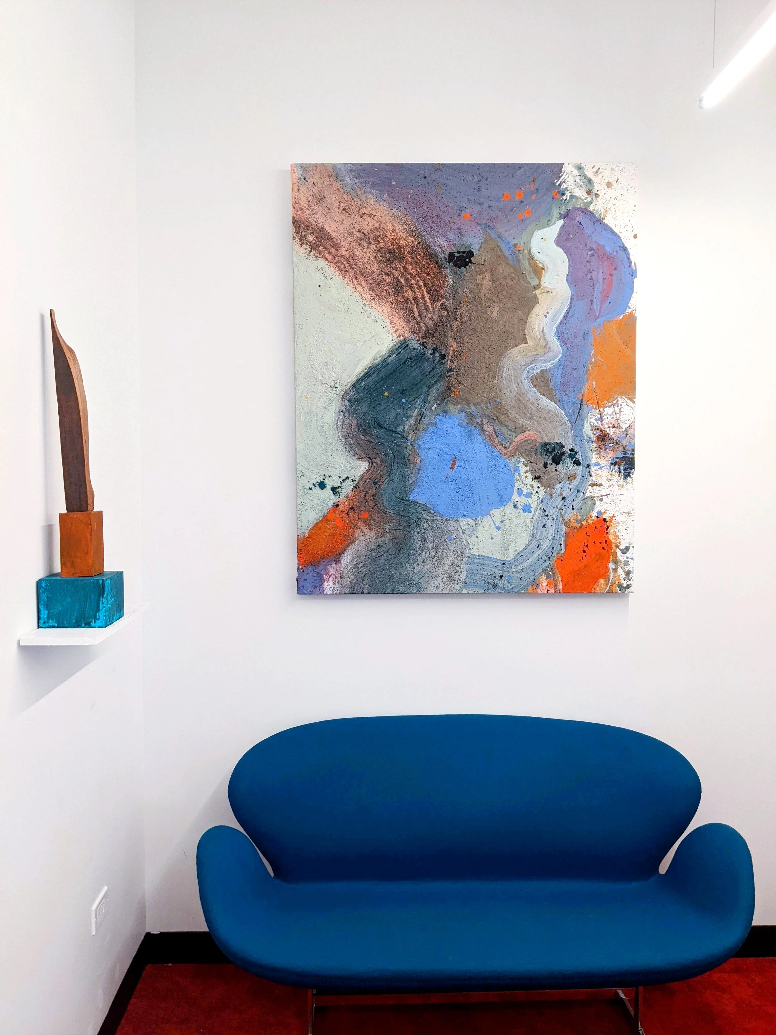 Priested Shore and El Beso Anaranjado del Verano installed at The Yard, Brooklyn, NY