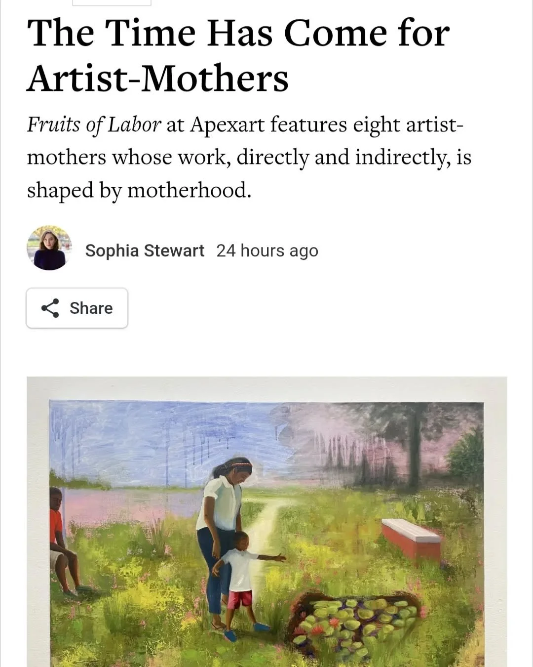 Great Hyperallergic review of "Fruits of Labor," on view through Dec. 23 at apexart in Tribeca. Thank you, Sophia Stewart, for your thoughtful writing on the show and on my work. And congrats to fellow artists @shaolstudio, @annamariamaioli