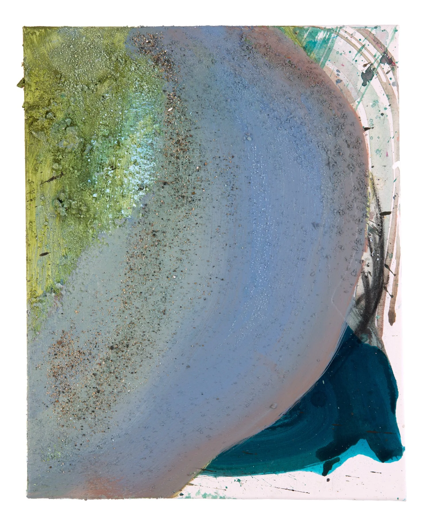 Swell | 2022	| 16 x 20" | acrylic, oil, sand and charcoal on canvas
