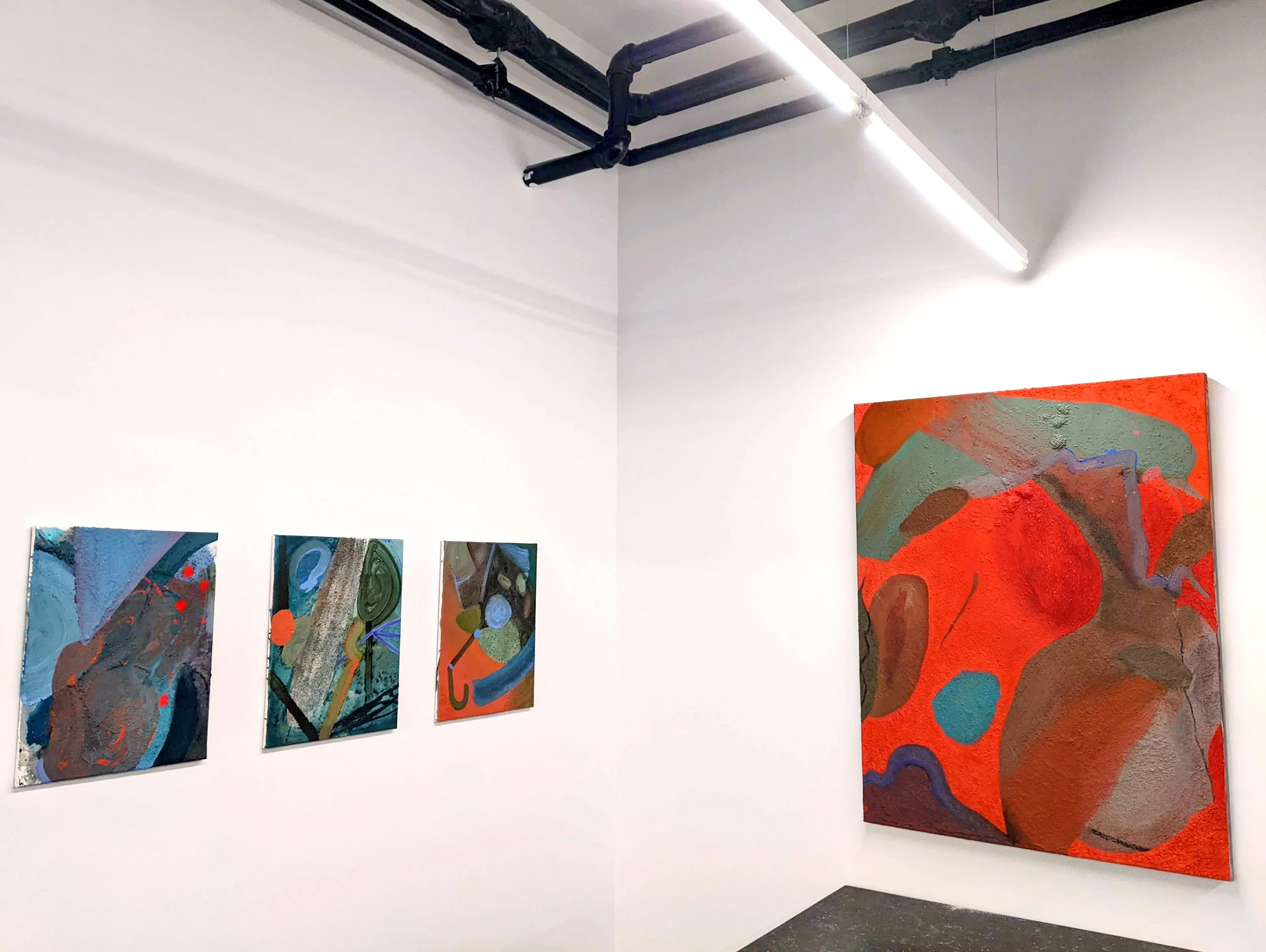 Grand Idle, Echolocation, Trove and Sheshell installed at The Yard, Brooklyn, NY