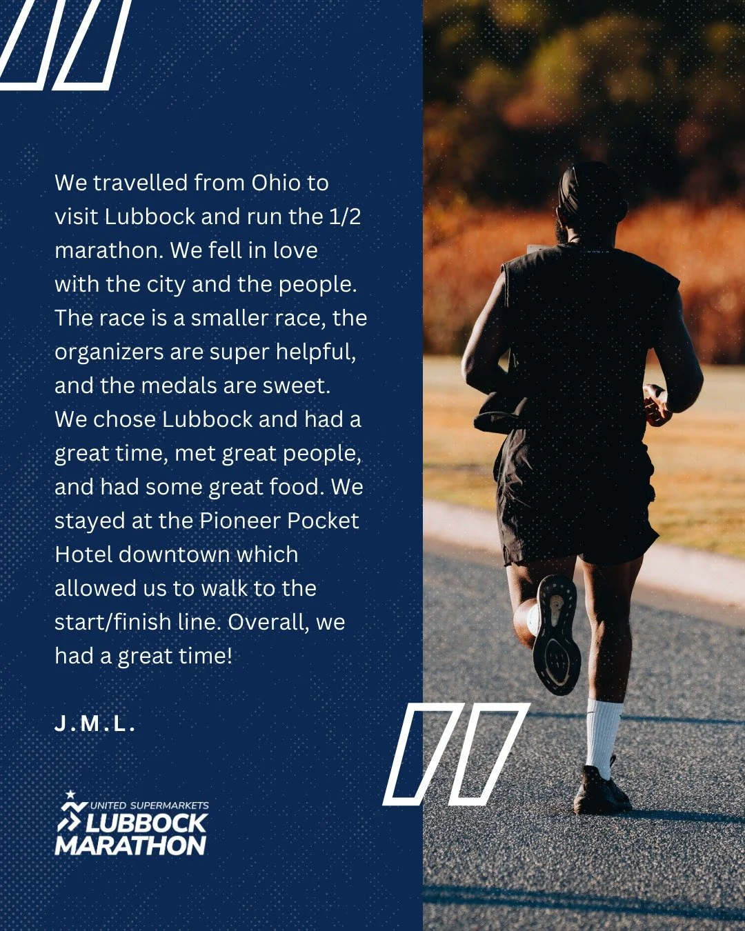 We love hearing how runners experience race weekend in Lubbock!

From the course to the community, it&rsquo;s the people, places, and moments along the way that make this race special. 💛 

Make your own memories this October at the race!

#LBKMarath