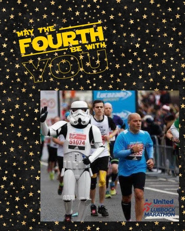 May The 4th be with you! We hope you are taking time to go for a run and enjoy your favorite Star Wars flick today!