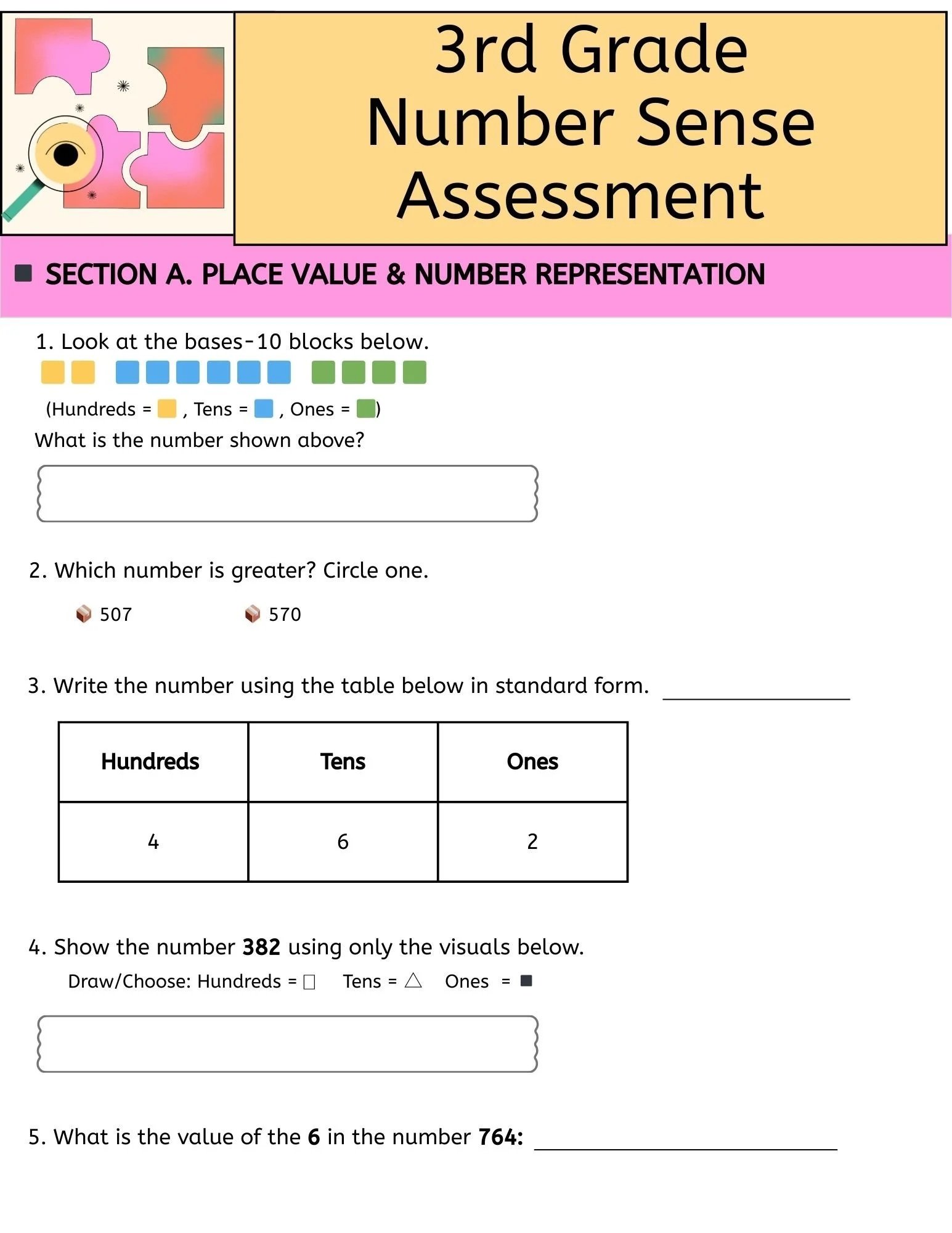 This assessment design project pairs standards-aligned items with a clear scoring rubric to evaluate understanding and support data-informed instructional decisions.