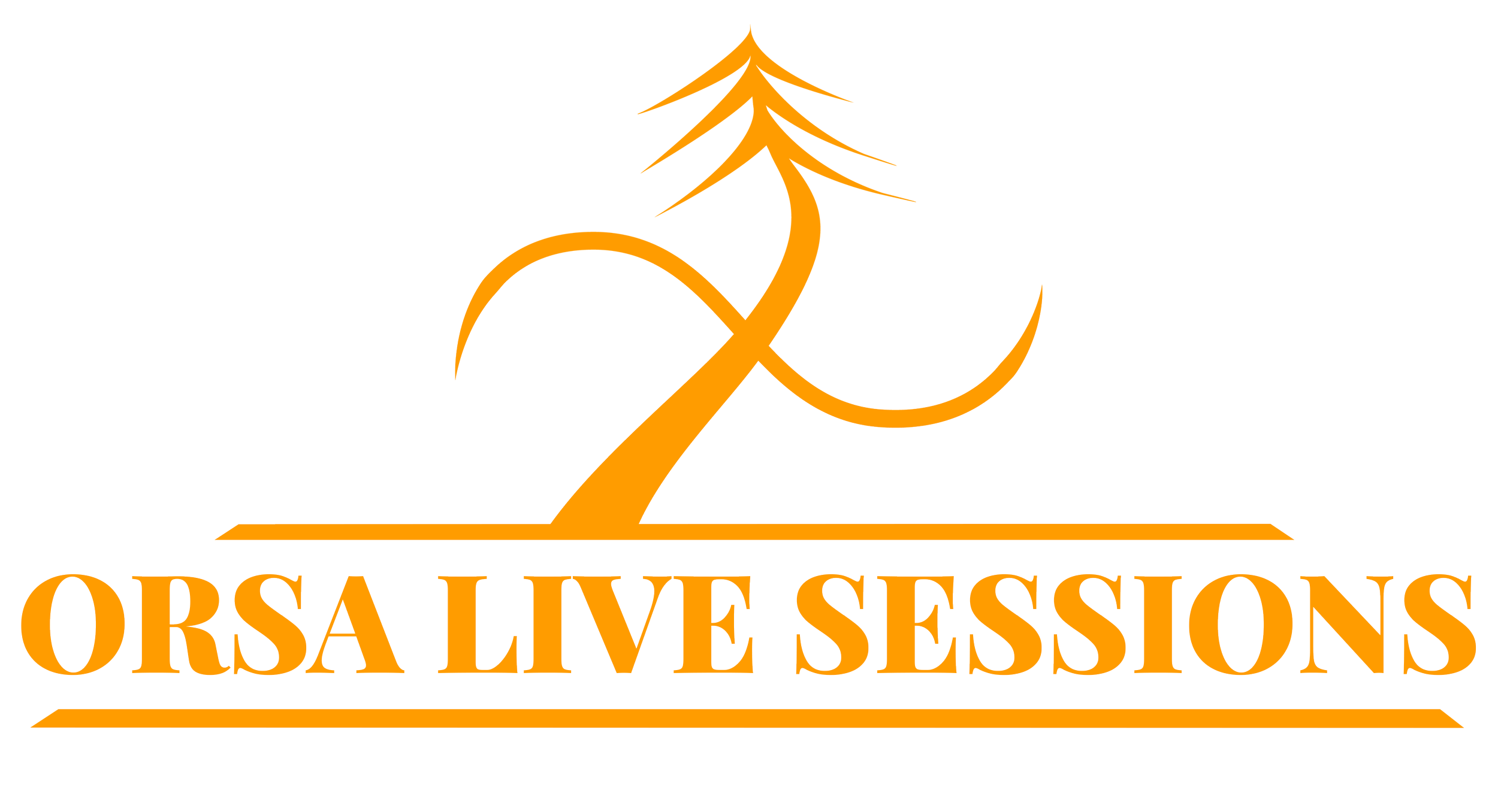 Orange logo with a stylized tree integrated into a microphone stand, and the words 'ORSA LIVE SESSIONS' in bold orange letters underneath.