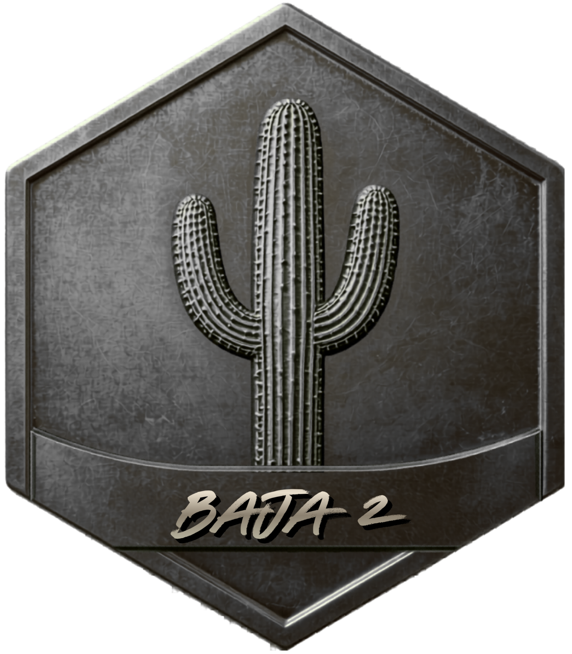 A black photo booth sign with a cactus design and the words 'BATH 2' written on it.