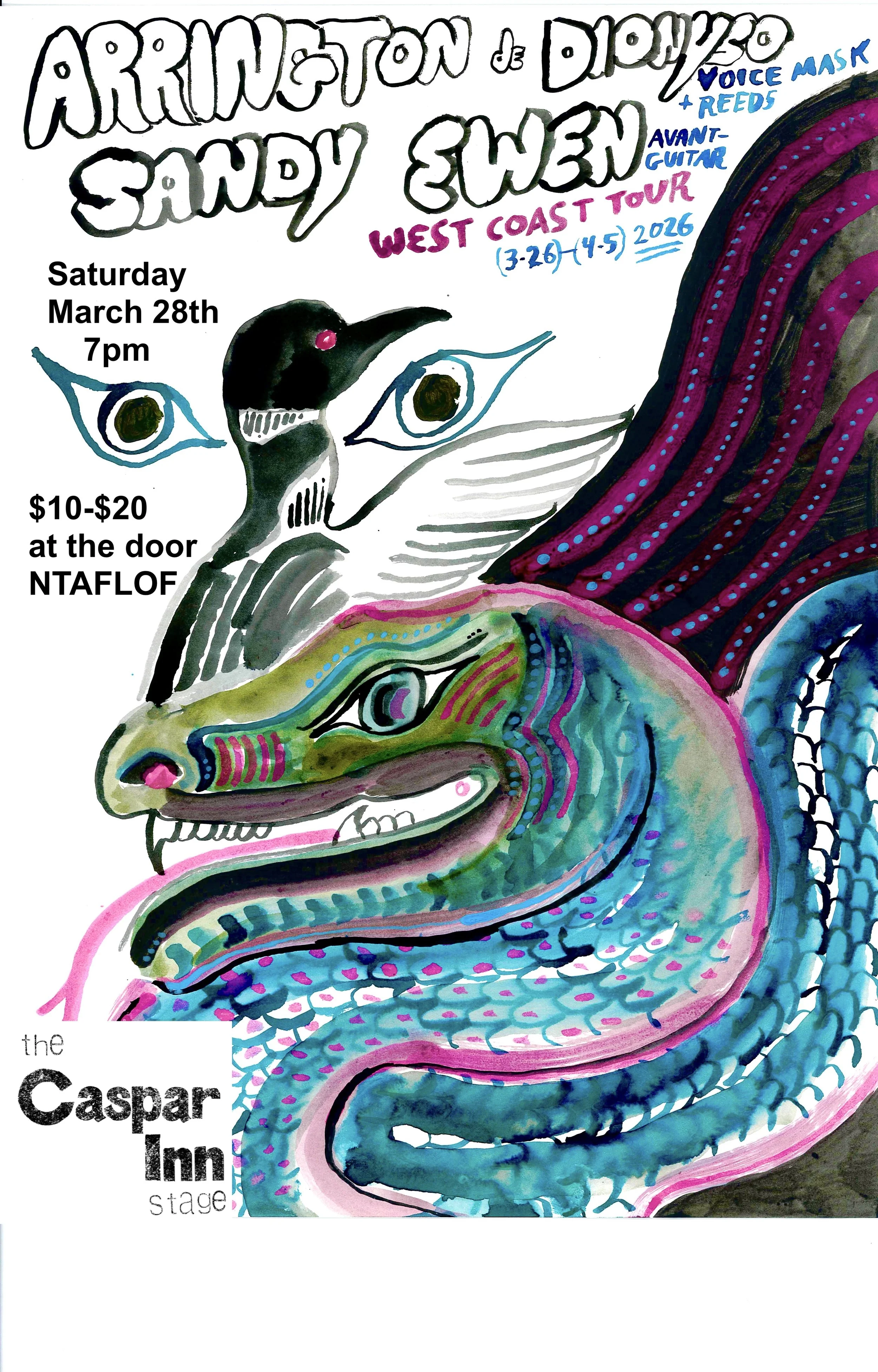 Arrington de Dionyso and Sandy Ewen 