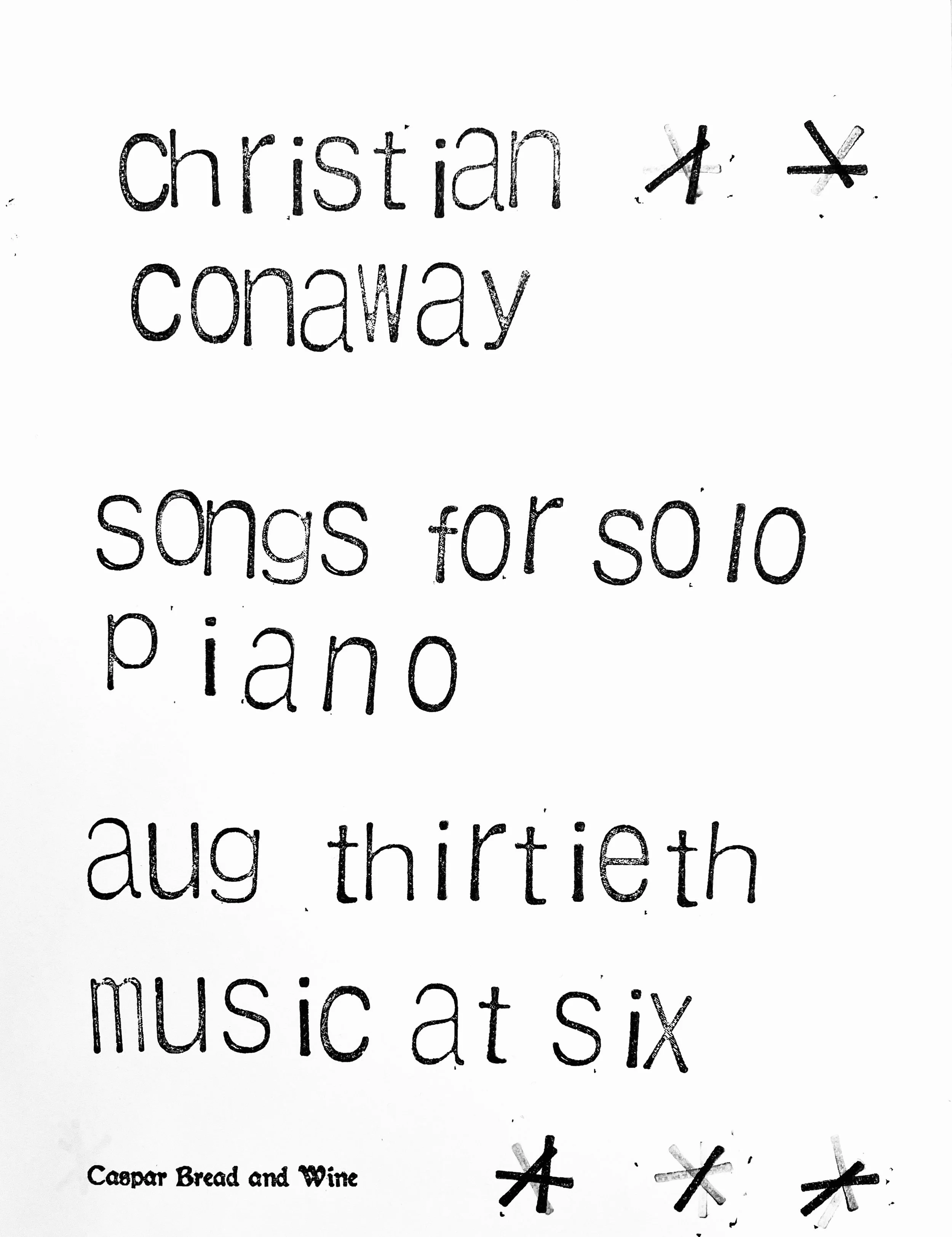 Christian Conaway - Songs for Solo Piano&nbsp;