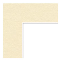 Blank white photo frame on a beige textured background