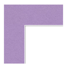Purple corner of a paper or card with a white inner border.