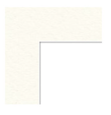 A corner of a plain, cream-colored textured paper with an empty white photo or document frame.