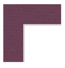 Close-up of a corner of a purple fabric with a white edge.