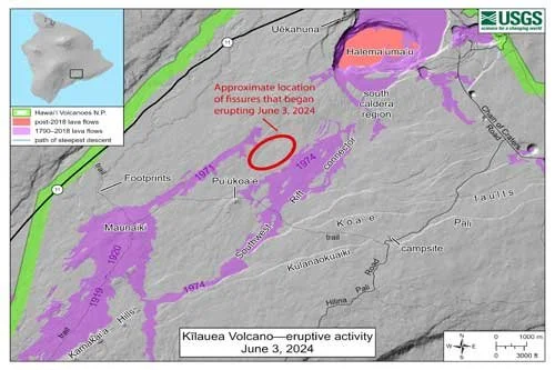 New Kīlauea Eruption - June 3, 2024
