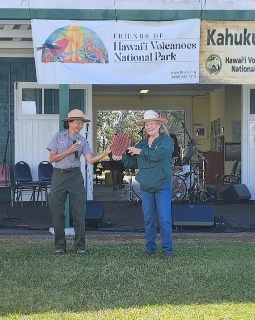 This weekend, Friends of Hawai`i Volcanoes National Park was proud to be recognized for our 15 years of supporting the Youth Ranger program at Hawai'i Volcanoes National Park