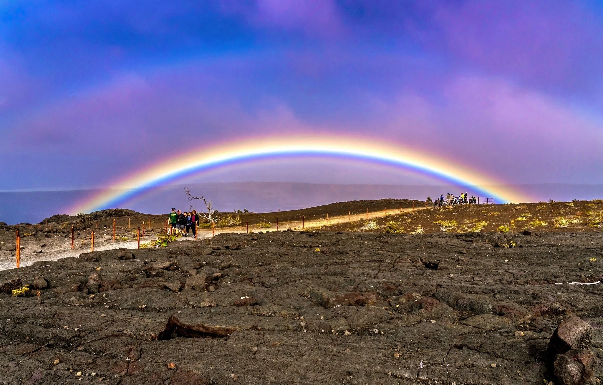 Ānuenue. 🌈

In Hawaiian culture, the rainbow is sacred &mdash; a sign of divine presence, historically associated with aliʻi, and seen as a bridge between the human and spiritual worlds. At Hawaiʻi Volcanoes National Park, where volcanic weather and