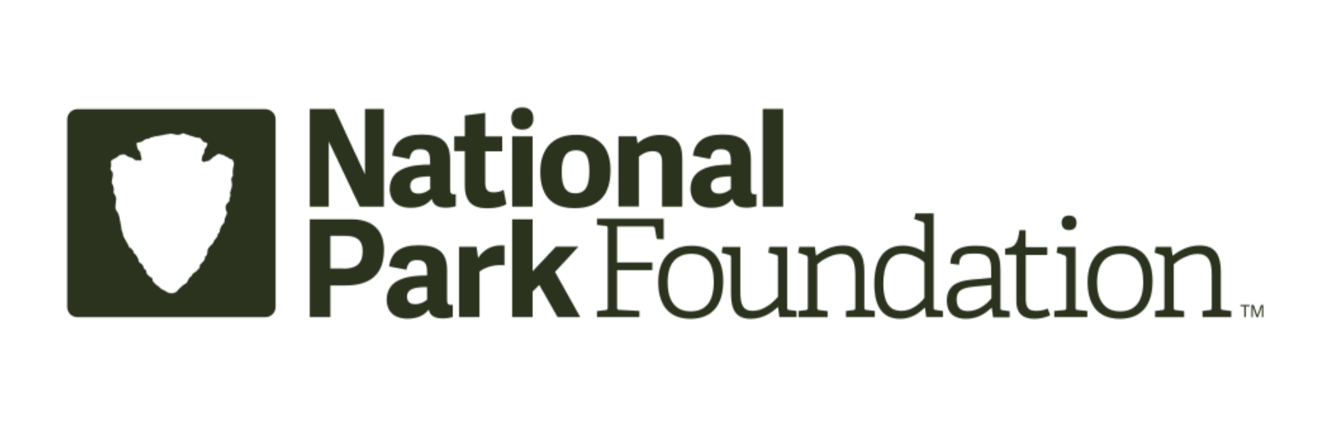 Logo of the National Park Foundation with a shaded icon of a shield and text "National Park Foundation"