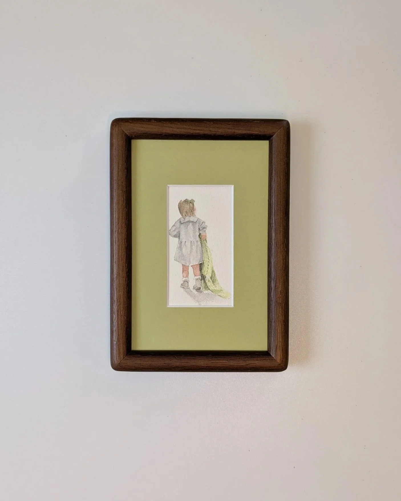 "Blanket In Tow" Original Mini Watercolor (unframed)