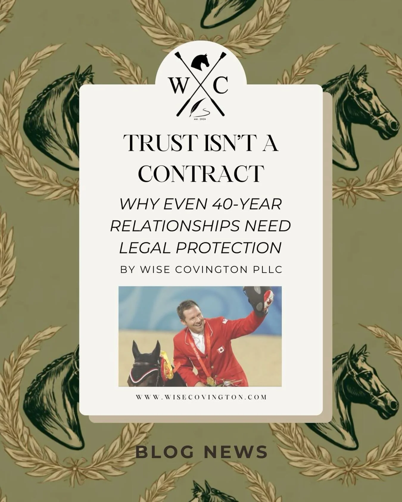 &ldquo;I was disappointed that a 40-year relationship ended up in court.&rdquo;

So were the judges...to the tune of $7 million.

The Eric Lamaze cases prove that Olympic medals and decades of friendship can&rsquo;t replace legal protection.

Trust m