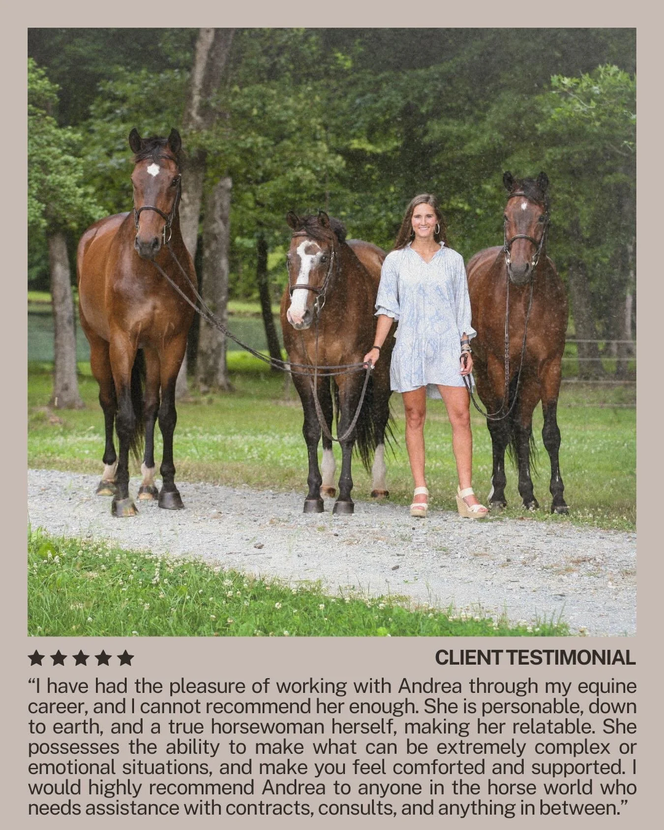 Reviews like this &hellip; we are glowing! 🖤

Being part of the horse community means understanding what&rsquo;s at stake and we never take that responsibility lightly. From stable to closing table, we&rsquo;ve got your back. 🐴

#LegallySound #Equi